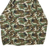 VSKA Mens Green & Brown Camouflage Zip Jacket M Cotton Blend Casual Outdoor