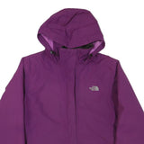 THE NORTH FACE Womens Purple Jacket L Polyester Blend Zip Outdoor Waterproof