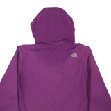 THE NORTH FACE Womens Purple Jacket L Polyester Blend Zip Outdoor Waterproof