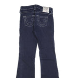 TRUE RELIGION Womens Denim Blue Regular Flared Cotton Blend W25 L32 Jeans
