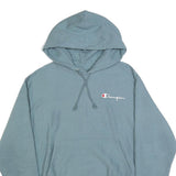 CHAMPION REVERSE WEAVE Mens Blue Pullover Hoodie M Cotton Blend Casual