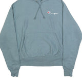 CHAMPION REVERSE WEAVE Mens Blue Pullover Hoodie M Cotton Blend Casual