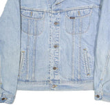 LEE Mens Blue Denim Jacket L Cotton Button Closure Classic Fit Chest Pockets