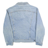 LEE Mens Blue Denim Jacket L Cotton Button Closure Classic Fit Chest Pockets