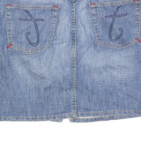 TOMMY HILFIGER Womens Blue Denim Mini Cotton Blend Skirt L Casual Everyday