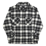 SNIPES Mens Black & White Check Shirt M Polyester Blend Long Sleeve Casual