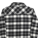 SNIPES Mens Black & White Check Shirt M Polyester Blend Long Sleeve Casual