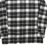 SNIPES Mens Black & White Check Shirt M Polyester Blend Long Sleeve Casual