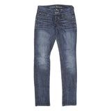 GUESS Womens Jeans Blue Slim Skinny Denim Medium W24 L32 Crystal Skull Back