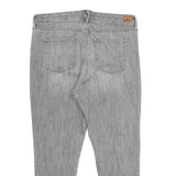 LAUREN RALPH LAUREN Womens Grey Regular Fit Straight Denim Jeans W34 L26 Zip