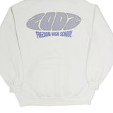 LEE Mens White Freedom High School Hoodie L Cotton Pullover 2007 Print