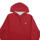 CHAMPION Mens Red Pullover Hoodie M Cotton Blend Streetwear Casual