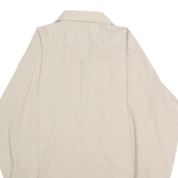 KINGSPORT Mens Beige Check Shirt M Casual Button-Up Long Sleeve Comfortable