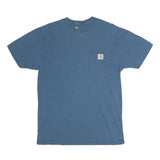 CARHARTT Mens Blue Pocket T-Shirt S Short Sleeve Crew Neck Casual Cotton Tee