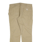 CARHARTT Womens Slim Fit Beige Cotton Blend Trousers W38 L32 Utility Workwear