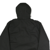 CORNERSTONE Mens Black Zip Cotton Jacket M Plain Hooded Casual