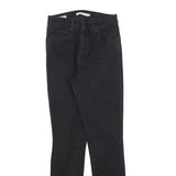 LEVI'S 721 BIG E Womens Jeans Black Slim Skinny Denim W25 L28 Zip Cotton Blend