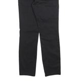 TOMMY HILFIGER Mens Cotton Blend Black Slim Straight Trousers W28 L30 Zip
