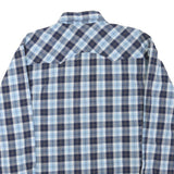 WRANGLER Mens Blue & Navy Check Shirt XL Western Country Casual Cotton Blend