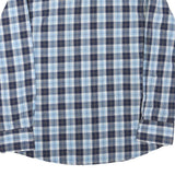 WRANGLER Mens Blue & Navy Check Shirt XL Western Country Casual Cotton Blend