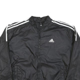 ADIDAS Womens Black Jacket M Polyester Blend Zip Plain Casual Sportswear
