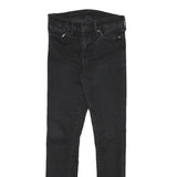 LEVI'S Womens Slim Black Denim Slim Jeans Zip W27 L28 Stylish Fitted