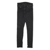 LEVI'S Womens Slim Black Denim Slim Jeans Zip W27 L28 Stylish Fitted