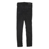 LEVI'S Womens Slim Black Denim Slim Jeans Zip W27 L28 Stylish Fitted