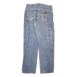 DICKIES Mens Jeans Blue Regular Straight Denim Medium W30 L30 Workwear Zip