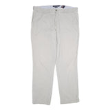 TOMMY HILFIGER Mens Cotton Beige Regular Straight Trousers W38 L30 Casual