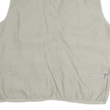JIN JAO Mens Beige Cotton Utility Jacket L Classic Active Free Fashion Zip