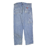 DICKIES Mens Jeans Blue Relaxed Loose Denim Light W38 L32 Workwear Utility