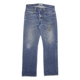 LEVI'S 501 Mens Jeans Blue Regular Straight Denim Medium W32 L30 Classic Button