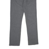 CALVIN KLEIN Mens Cotton Blend Grey Slim Straight Trousers W30 L32 Casual Zip