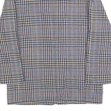 VITTORIO BALDI Womens Blue & Beige Check Jacket M Woven Classic Button Closure