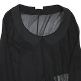 RED VALENTINO Womens Black Blouse Long Sleeve Collar Round Neck Plain S Elegant