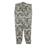 TALLY WEIJL Womens Cotton Blend Green Brown Camouflage Regular Tapered Trousers