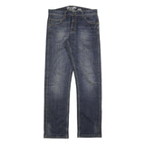WRANGLER Mens Slim Slim Straight Denim Medium W34 L34 Classic Zip Jeans