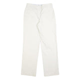 TOMMY HILFIGER Womens Cotton Blend White Regular Straight Trousers W28 L30