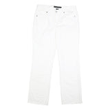 CALVIN KLEIN JEANS Womens Cotton White Regular Straight Trousers W31 L30 Classic