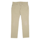 LEVI'S Mens Slim Fit Beige Cotton Blend Trousers W34 L34 Casual Zip Closure