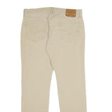 LEVI'S Mens Slim Fit Beige Cotton Blend Trousers W34 L34 Casual Zip Closure