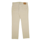 LEVI'S Mens Slim Fit Beige Cotton Blend Trousers W34 L34 Casual Zip Closure