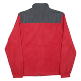 STARTER Mens Red & Black Zip Front Outdoor Jacket S Polyester Blend Fleece