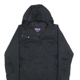 PATAGONIA Womens Black Outdoor Jacket M Polyester Zip Hooded Plain Water