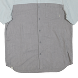 VANS Mens Blue & Grey Cotton Blend Shirt XL Button Front Casual Summer
