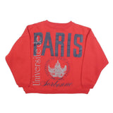 PARIS SPORTS CLUB Womens Red Crew Neck L Sweatshirt Cotton Blend Casual