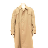 WINDSOR Mens Beige Classic Trench Coat L Polyester Blend Button Closure Stylish