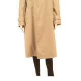 WINDSOR Mens Beige Classic Trench Coat L Polyester Blend Button Closure Stylish