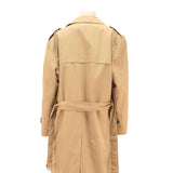 WINDSOR Mens Beige Classic Trench Coat L Polyester Blend Button Closure Stylish